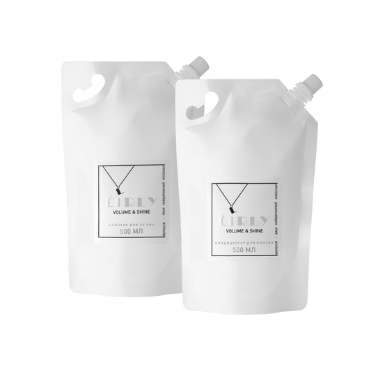 Набір Рефілів LIRLY Volume & Shine: шампунь 500 мл та кондиціонер 500 мл
